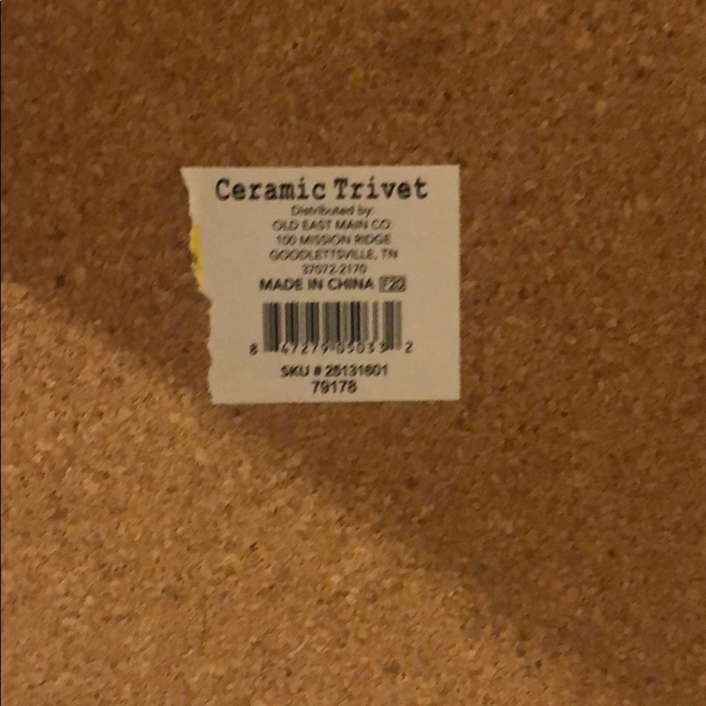 Whimsical Ceramic Trivet 8" - Picture 6 of 7